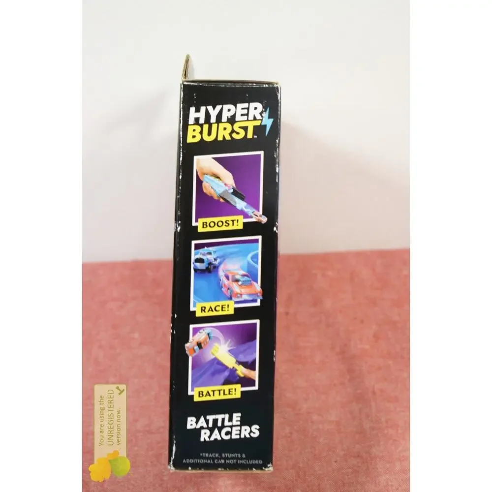 Hyper Burst Battle Racers Purple Yellow Crusher Car and Launcher